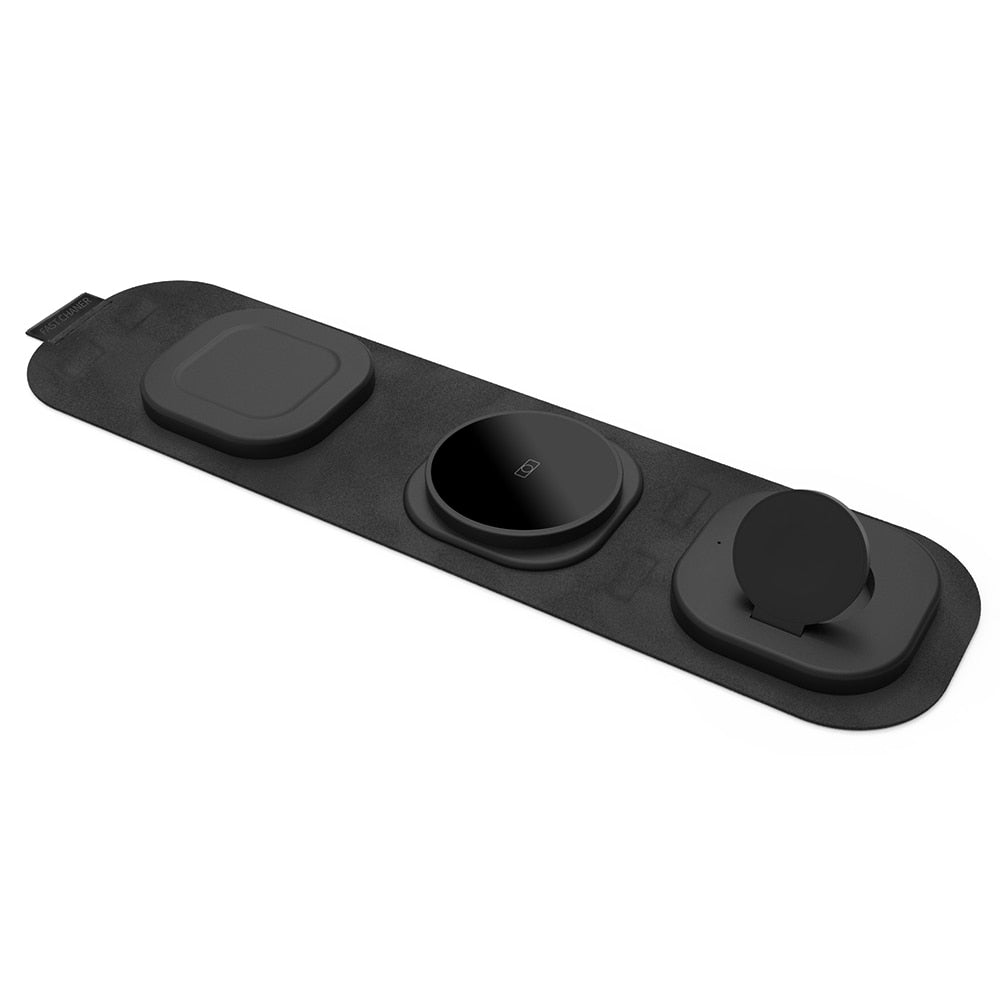 3 in 1 Reise Wireless Charger Faltbar für iPhone / Apple Watch / AirPods