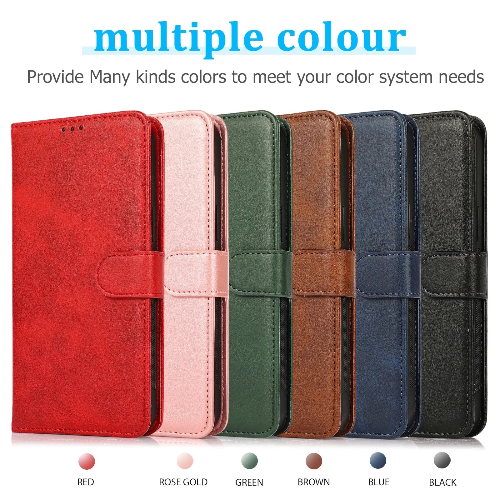 2 in 1 Magnetic Flip Leder Geldbörse Hülle für iPhone Kartenfach Abnehmbare Abdeckung
