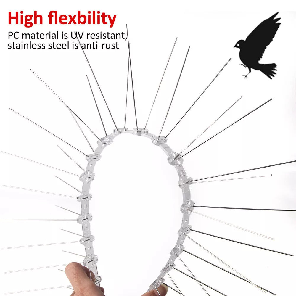 Stainless Steel Squirrel Spikes | Humane, Weather-Resistant Deterrent for Birds and Squirrels, Easy Installation