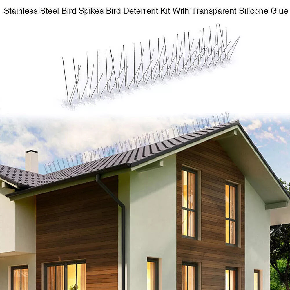 Stainless Steel Squirrel Spikes | Humane, Weather-Resistant Deterrent for Birds and Squirrels, Easy Installation