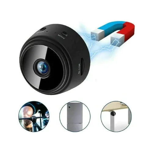 Kompakte kabellose WLAN-Überwachungskamera – 1080P Full HD – mit Nachtsicht, Bewegungserkennung und App-Zugriff – ideal für Heimüberwachung und Sicherheit – geeignet für den Innenbereich – mit Unterstützung für MicroSD-Kartenspeicher
