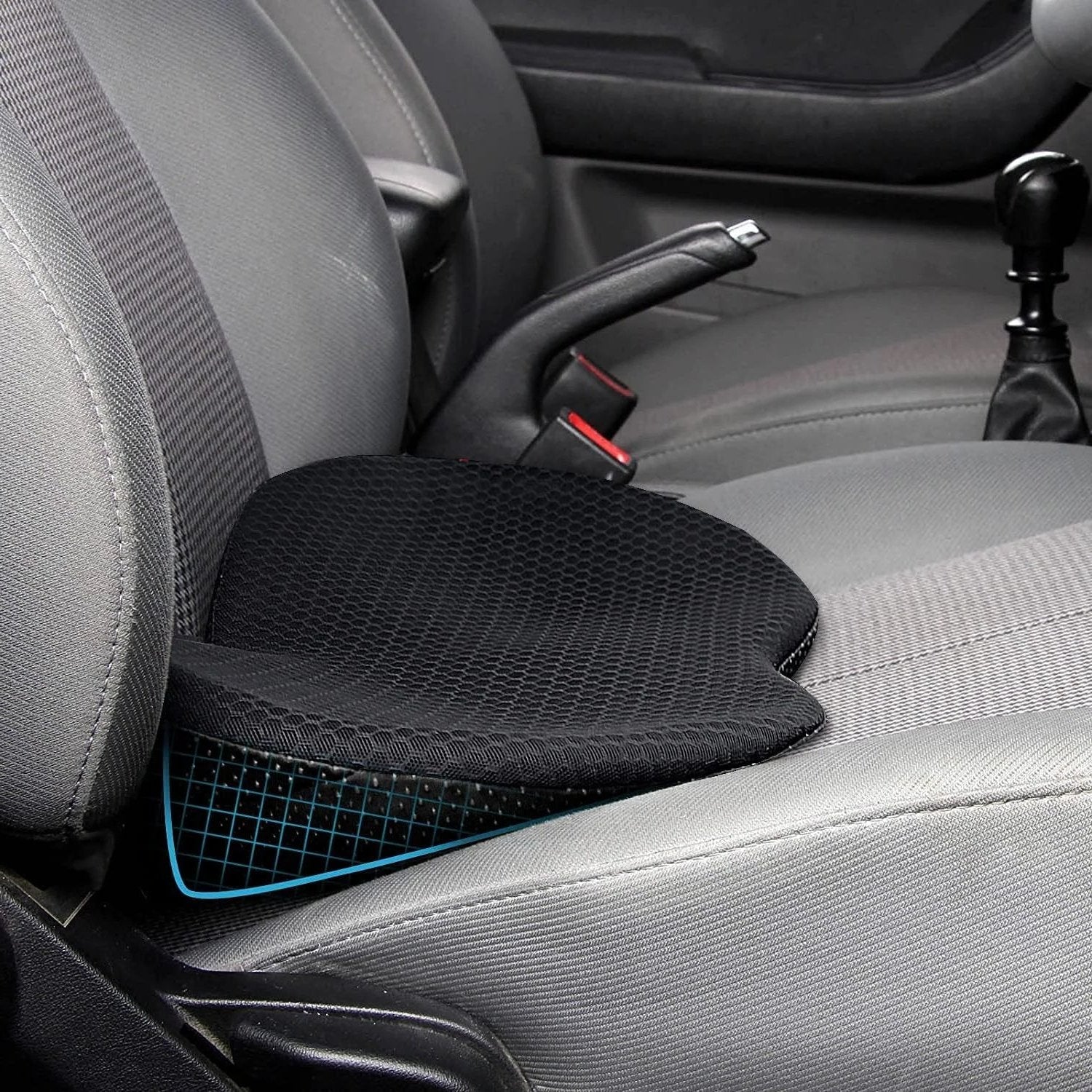 Car Booster Seat Cushion for Adults | Memory Foam, Height-Enhancing & Comfortable for Driving and Office Use