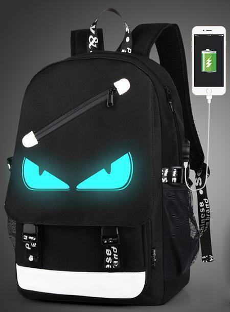 Boys School Charging Backpack Student Luminous Animation Usb Charge Changeover Joint