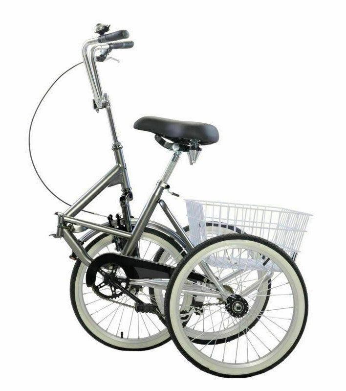 Folding Adult Three Wheel Tricycle | Durable, Ergonomic Design with Basket for Comfortable Outdoor Riding