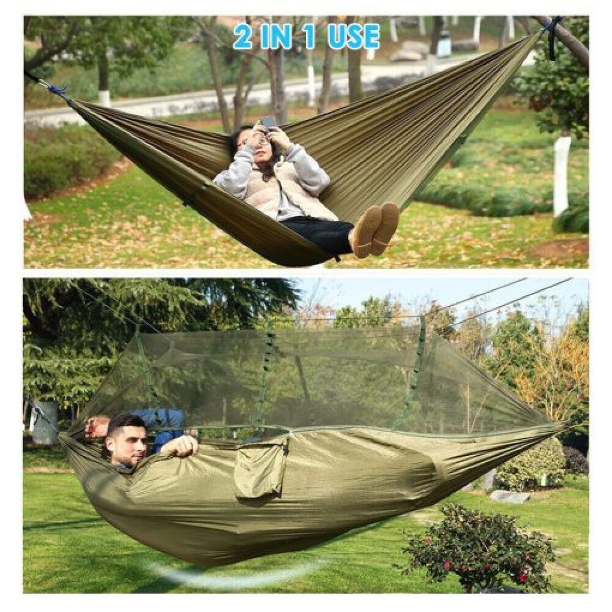 Camping Hammock Kit - Complete with Mosquito Net, Under Quilt Blanket, and Rainfly Cover Tarp for Ultimate Outdoor Comfort