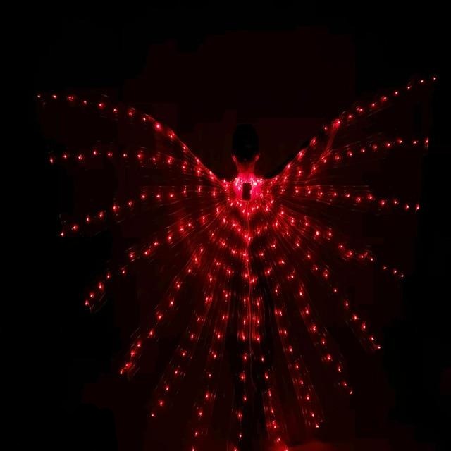 LED Butterfly Wings Costume - Fluorescent Belly Dance Outfit for Carnival & Performance Events