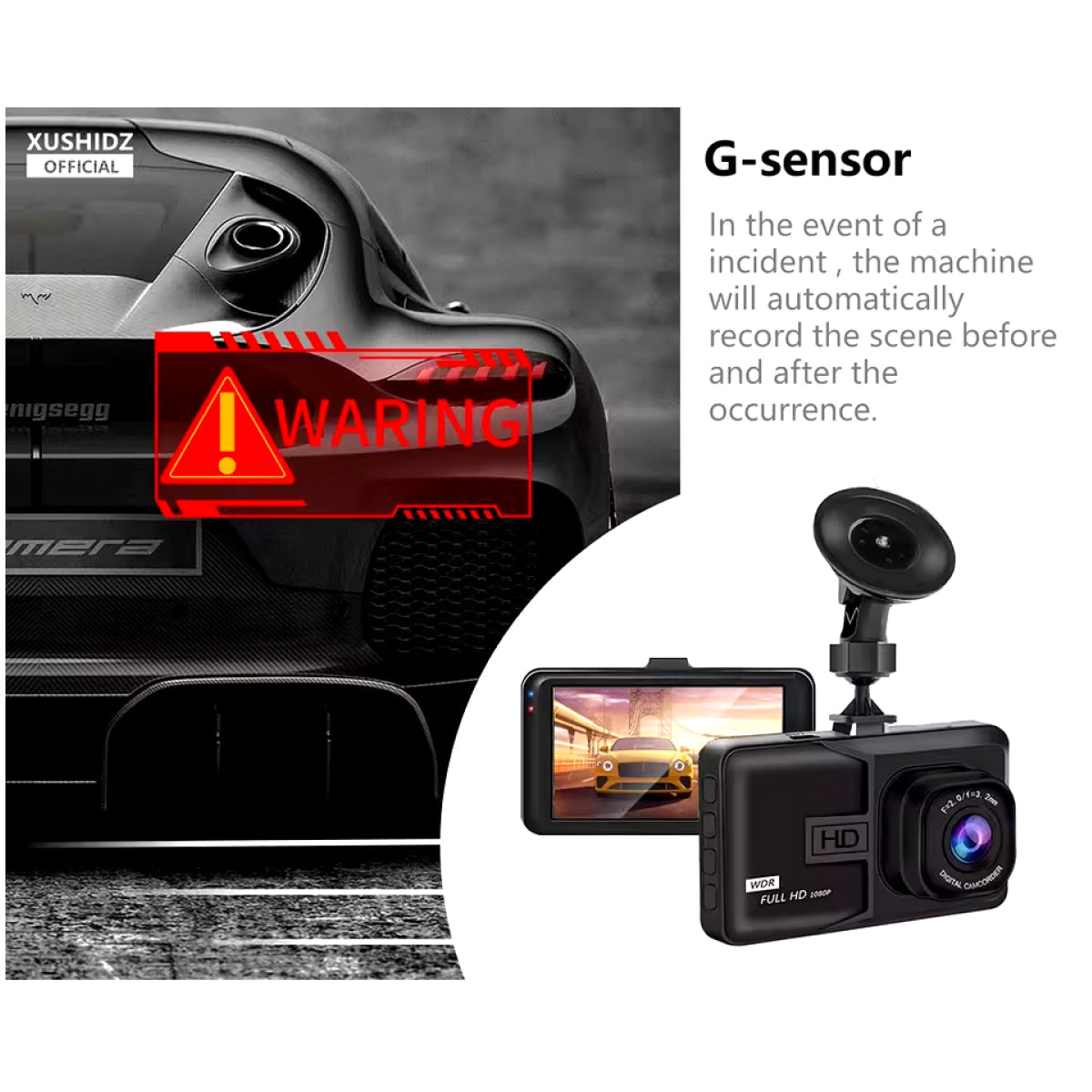 Reliable dash cam for clear video recording and enhanced driving safety. Easy installation and high-quality footage for every journey