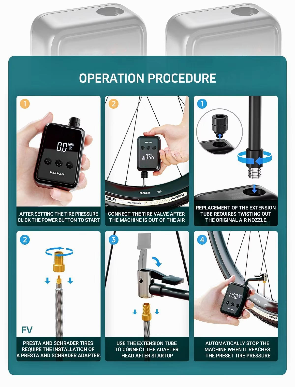 Electric Mini Bike Pump