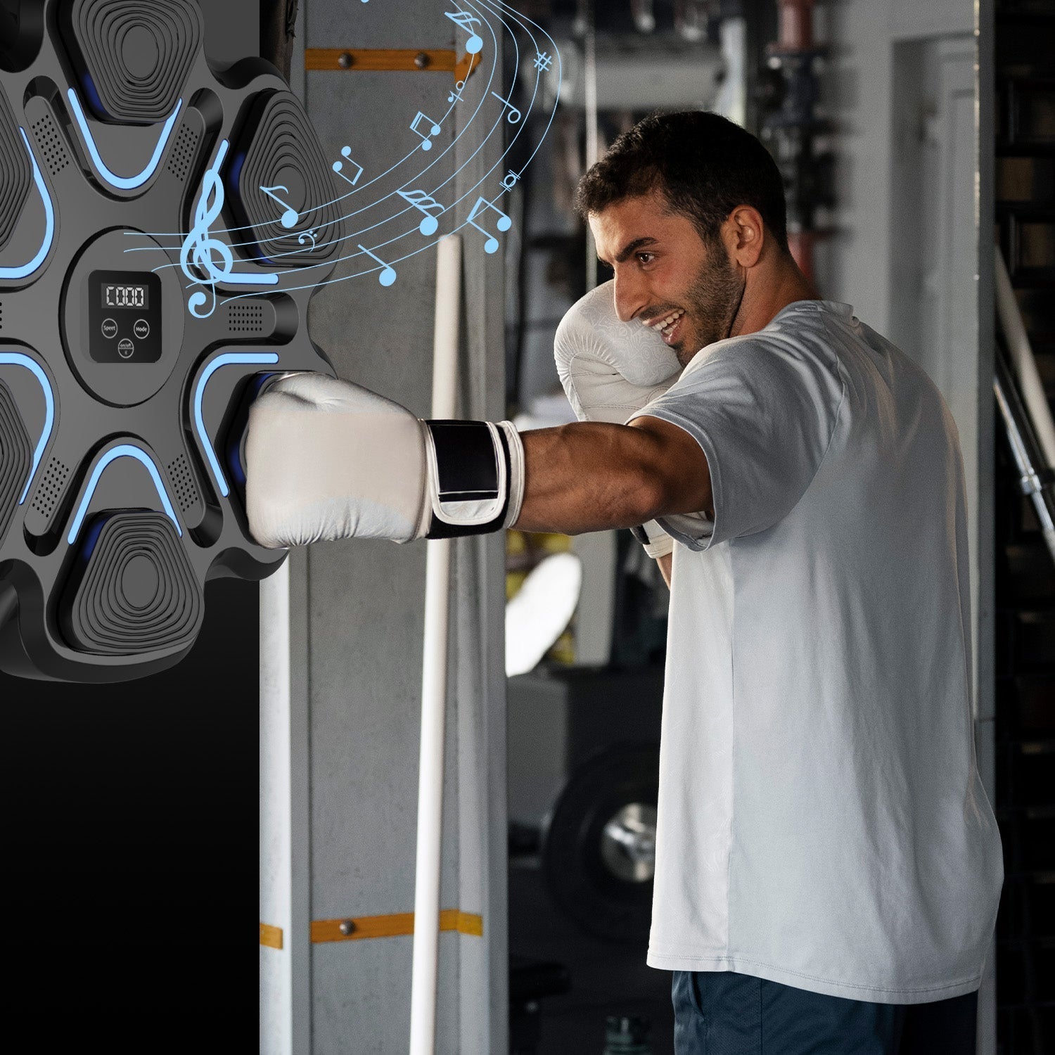 Music Boxing Machine | Stress Relief, Multiple Training Modes & Portable for Fitness Enthusiasts