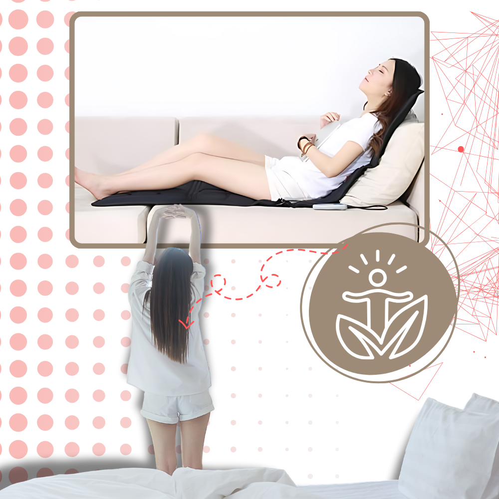 Heated Full Body Massage Pad | Vibration Back Massage Mat - Pain Relief – Soothing Therapy