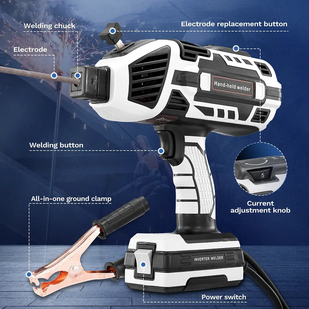 Handheld Welding Kit with 10 Welding Rods for DIY Repairs and Metal Fabrication