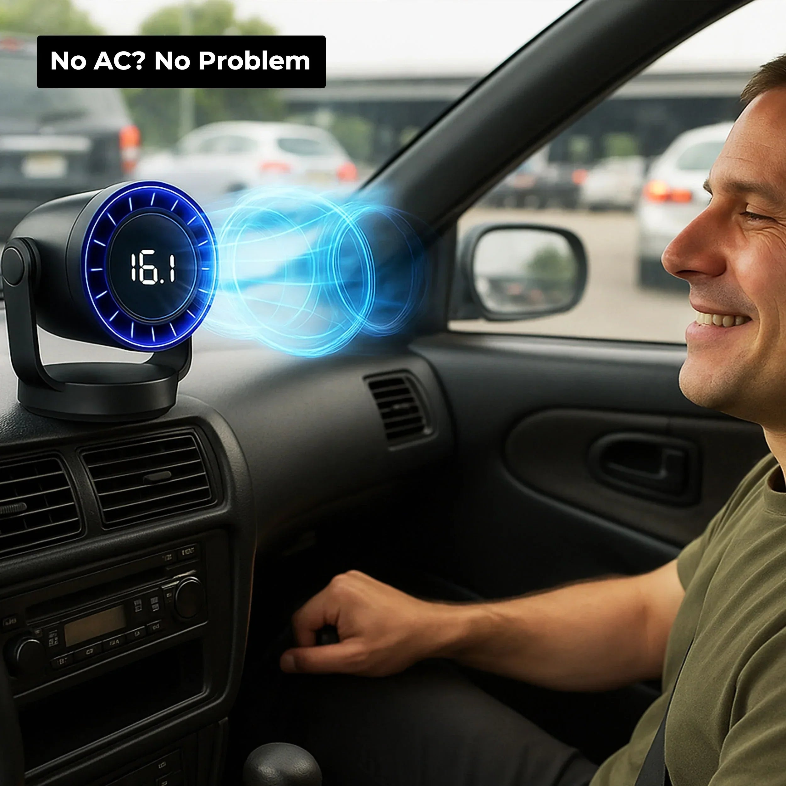 Turbo Cool Portable Air Conditioner | Whisper-Quiet, Adjustable Breeze & Compact Design for Home, Office & Car Use