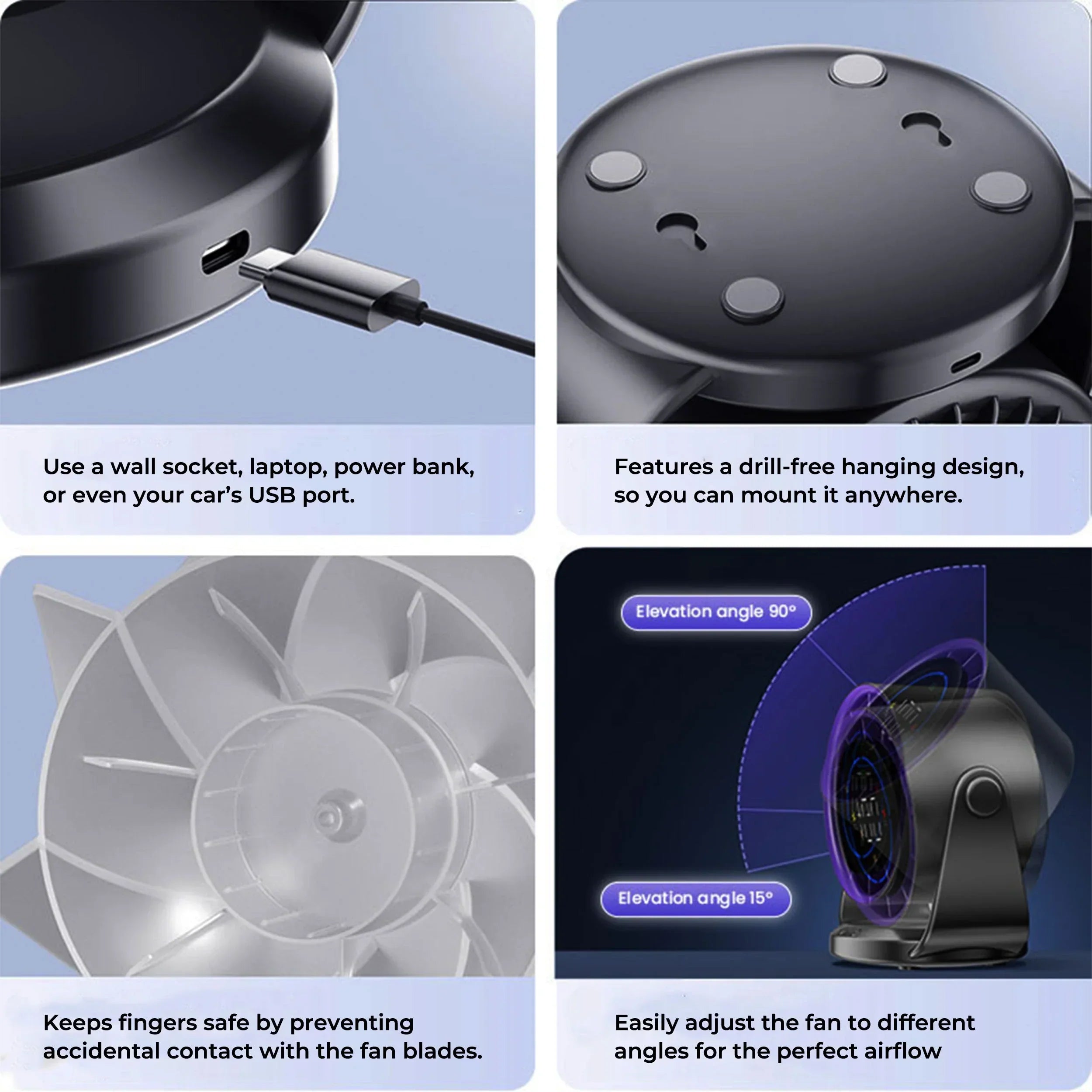 Turbo Cool Portable Air Conditioner | Whisper-Quiet, Adjustable Breeze & Compact Design for Home, Office & Car Use