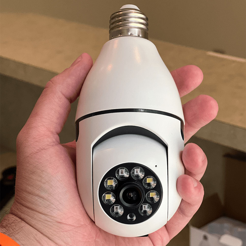 Smart Light Socket Security Camera - HD Lightbulb Camera with Motion Detection for Home Surveillance & Indoor Use