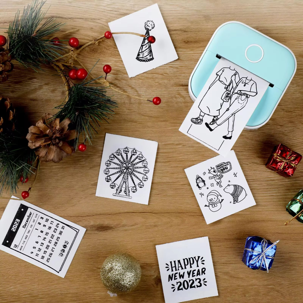 Compact Mini Printer | Thermal Printing Device for Labels, Stickers, and Home Projects