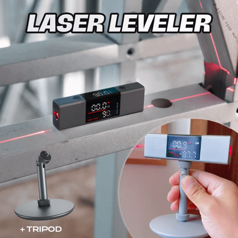 2 In 1 Winkelmesser Digital Multifunktionaler Laser Wasserwaage Werkzeug Metall mit Stativ