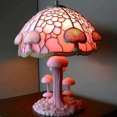 Stained Glass Plant Series Table Lamp