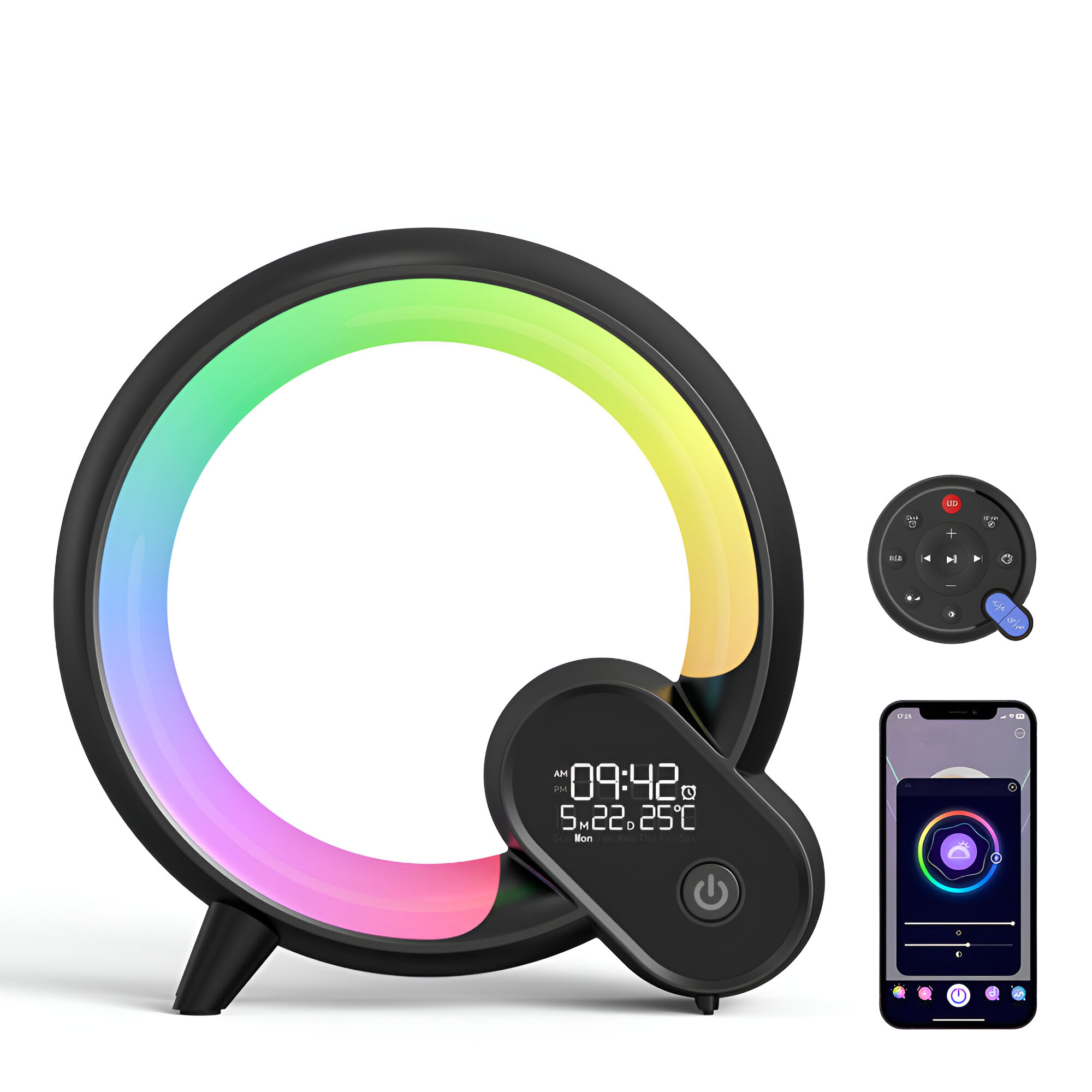 3-in-1 Bluetooth-Lautsprecher und Alarmuhrlampe - Lit Lampe Gute Geschenke für neues Zuhause