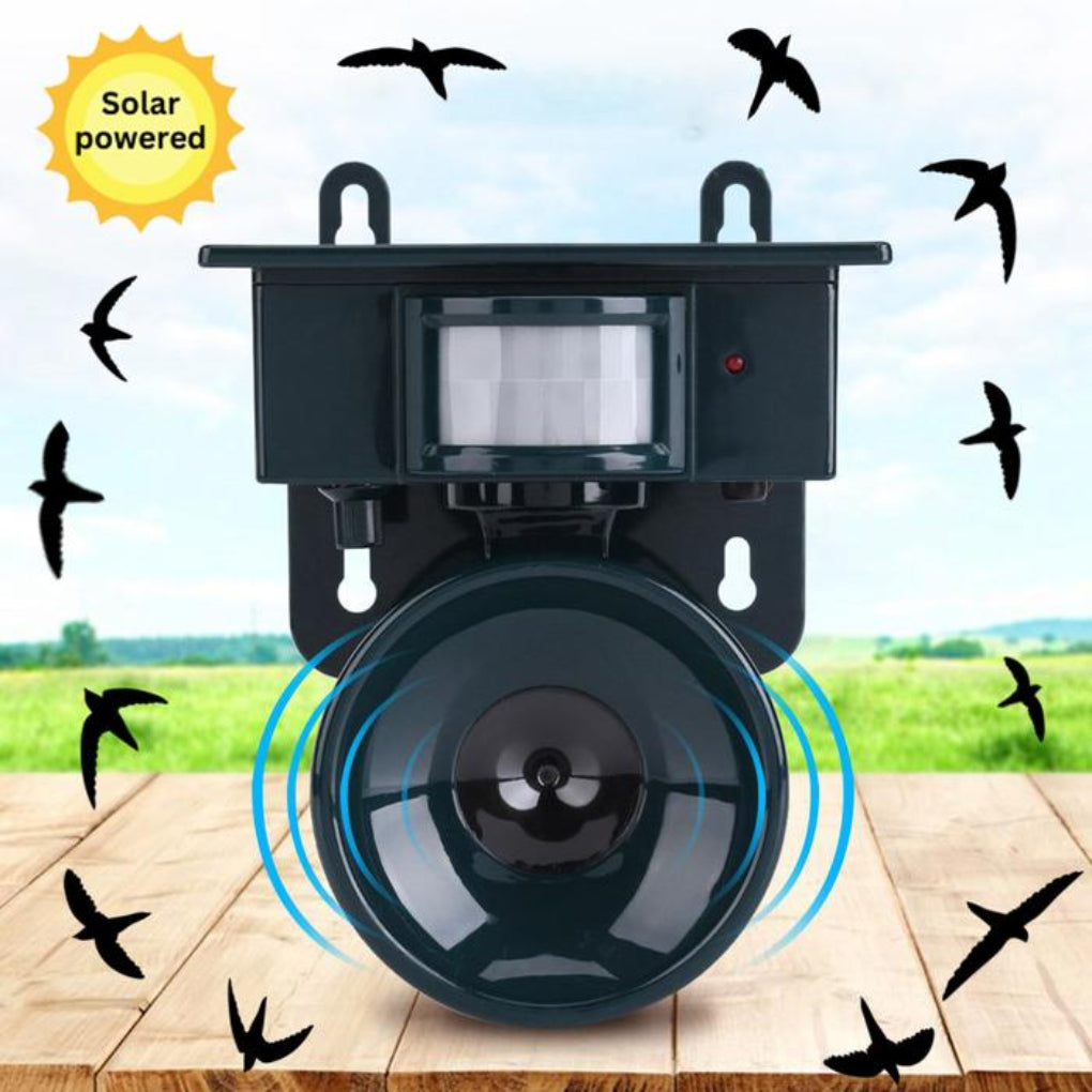 Motion Sensor Bird Deterrent | Effective Pigeon Repeller with Sound Scarer for Gardens & Outdoor Spaces