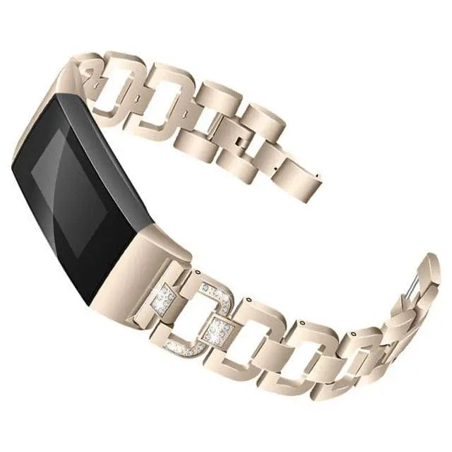 Fitbit Charge 3 & 4 Vita Diamant-Armband aus Edelstahl