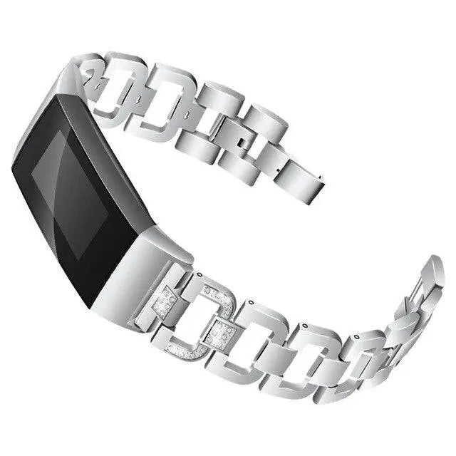 Fitbit Charge 3 & 4 Vita Diamant-Armband aus Edelstahl