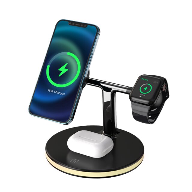 3 In 1 Magnetische 15W Wireless Charger Für Magsafe IPhone 12 Pro Max Schnelle Wireless Lade Station Für Apple Watch/AirPods Serie