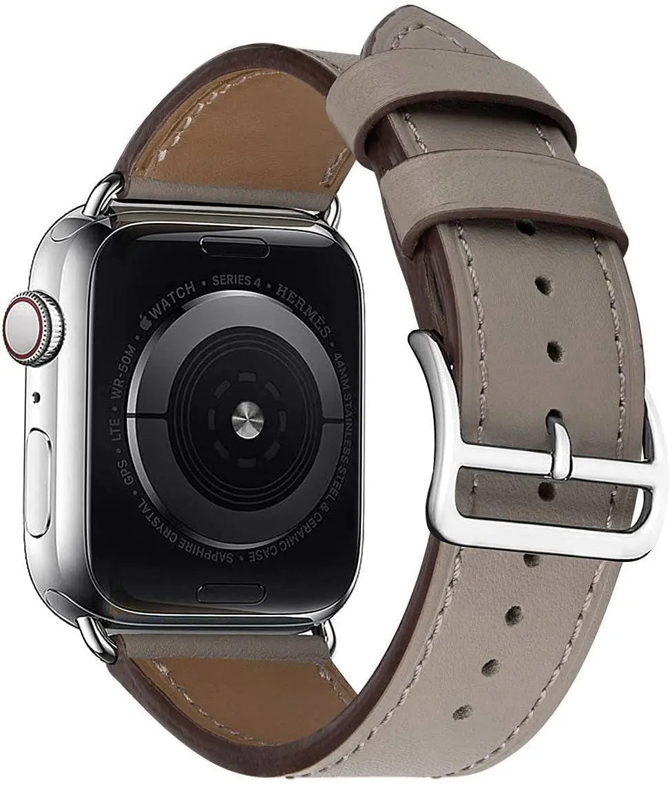 Vintage-Armband aus echtem Leder für Apple Watch Series 7 41 mm 45 mm