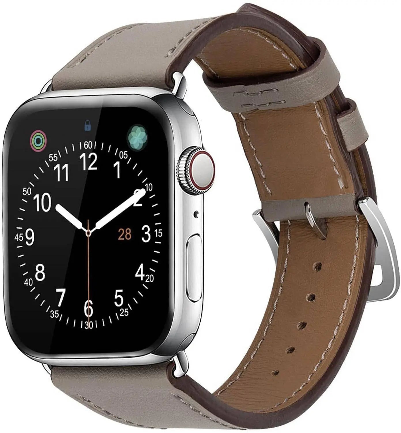 Vintage-Armband aus echtem Leder für Apple Watch Series 7 41 mm 45 mm