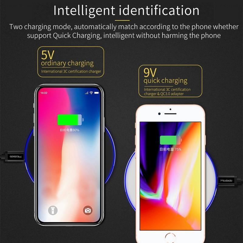 10W Qi Schnellladegerät für iPhone X 8 Samsung Note 8 S8 Plus S7 S6 Edge