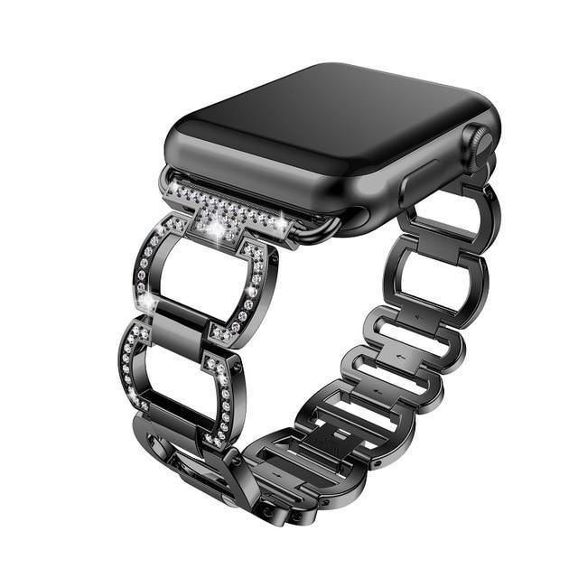 Rhinestone Stainless Steel Strap for Apple Watch