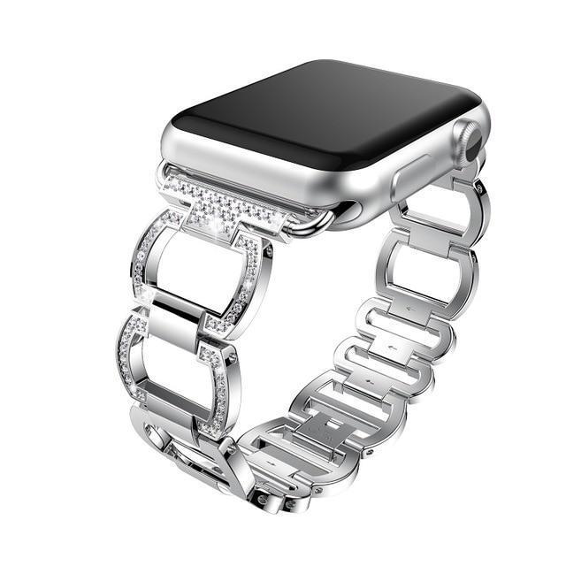 Rhinestone Stainless Steel Strap for Apple Watch