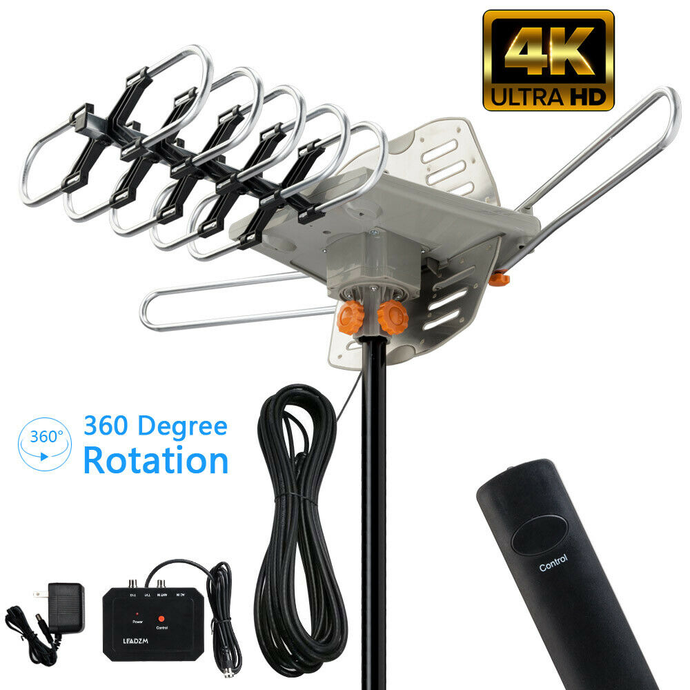 990 Mile Outdoor HD TV Antenna | Dual-Band, 360° Reception & Easy Installation for Home Entertainment