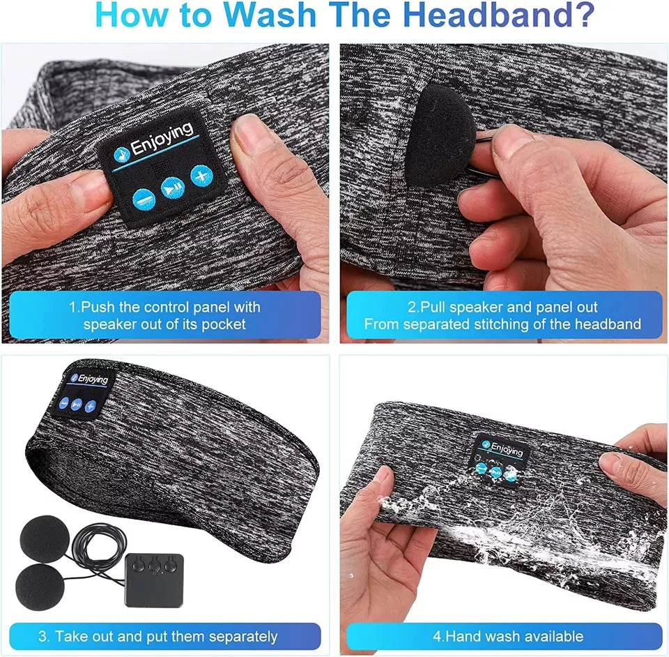 2-in-1 Wireless Schlafkopfhörer, Sportkopfbund, zum Schlafen, Training, Joggen, Schlaflosigkeit