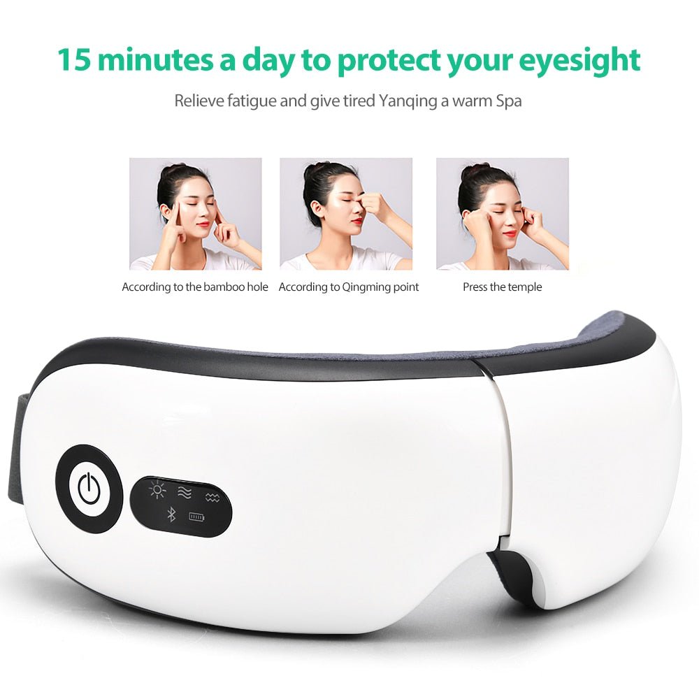 Smart Eye Massager for Dry Eye Relief, Headache & Migraine Treatment, Portable Eye Therapy Device for Home & Travel Use