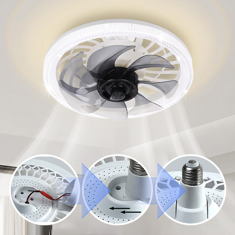 2-in-1 leiser verstellbarer Ventilator mit Licht und Fernbedienung