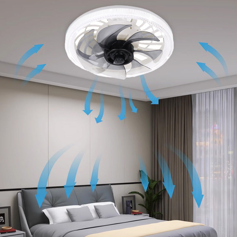 2-in-1 leiser verstellbarer Ventilator mit Licht und Fernbedienung
