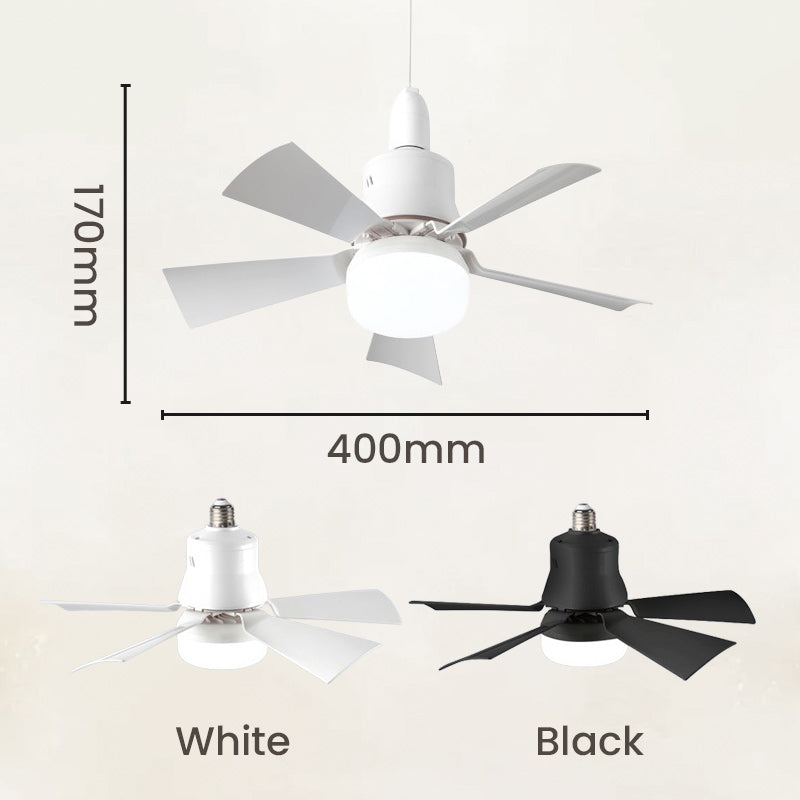 2-in-1 Tragbarer Deckenventilator & Licht mit Fernbedienung