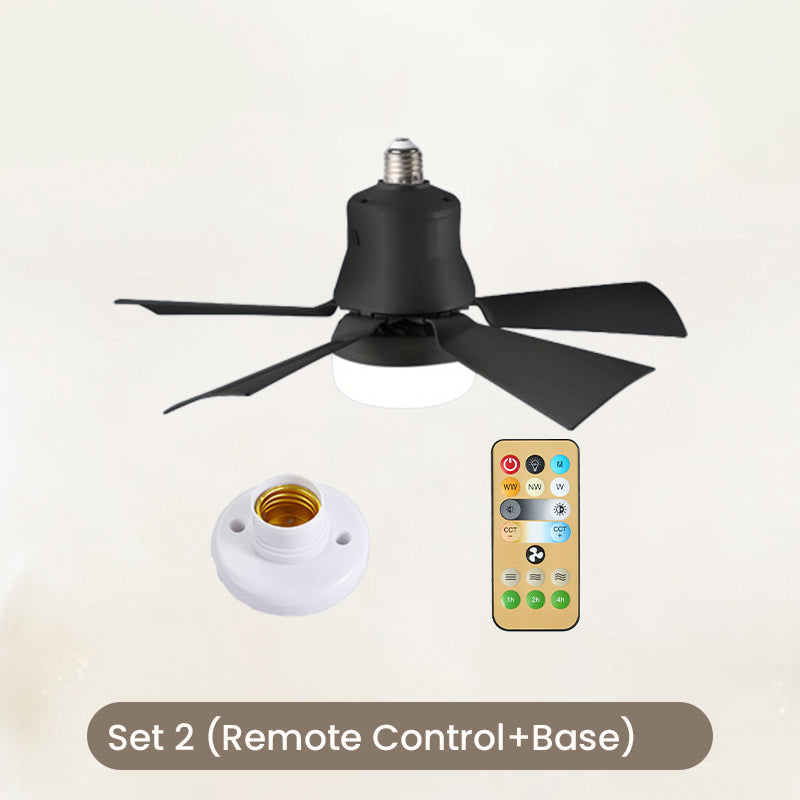2-in-1 Tragbarer Deckenventilator & Licht mit Fernbedienung
