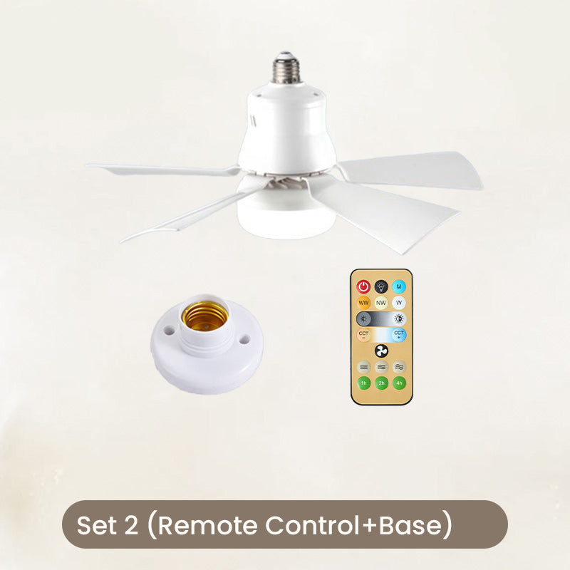 2-in-1 Tragbarer Deckenventilator & Licht mit Fernbedienung