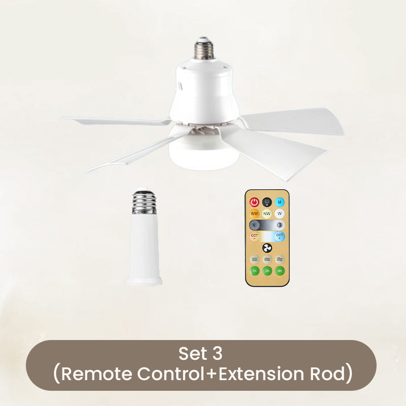 2-in-1 Tragbarer Deckenventilator & Licht mit Fernbedienung