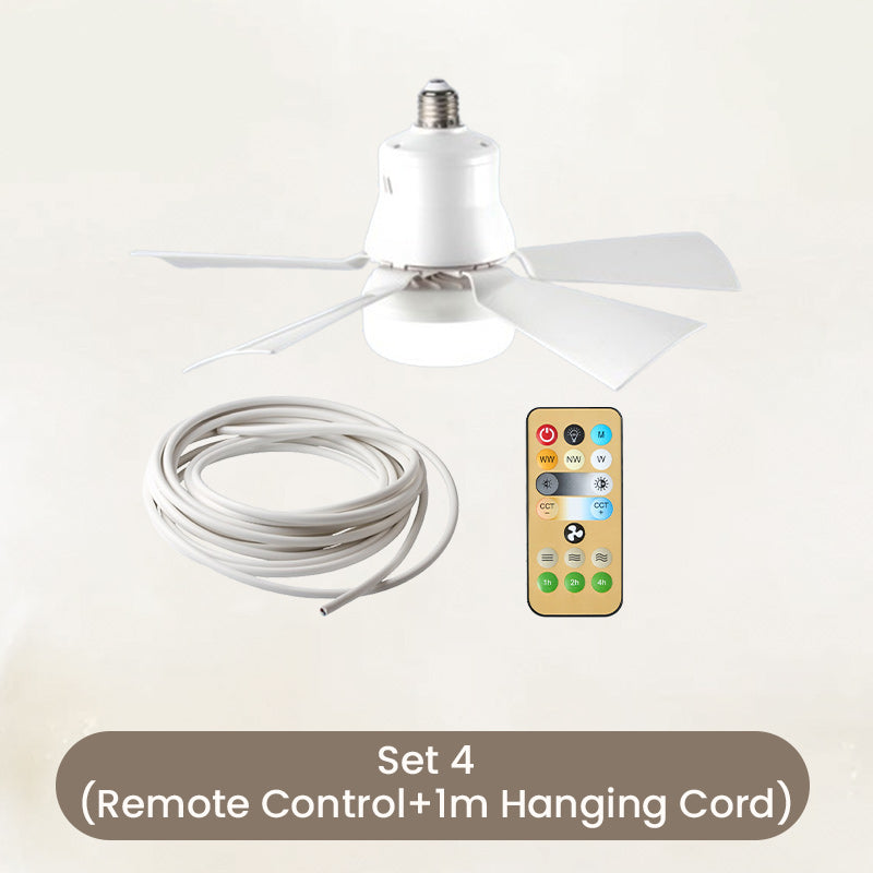 2-in-1 Tragbarer Deckenventilator & Licht mit Fernbedienung
