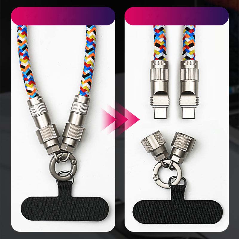 2-in-1 Telefon Lanyard Ladegerät Kabel