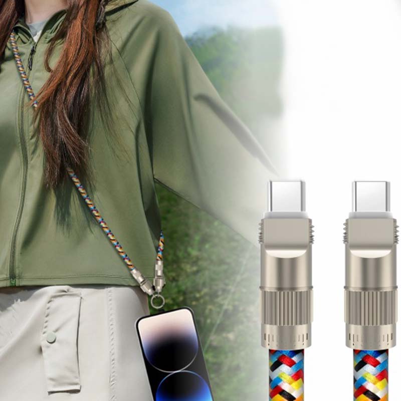 2-in-1 Telefon Lanyard Ladegerät Kabel