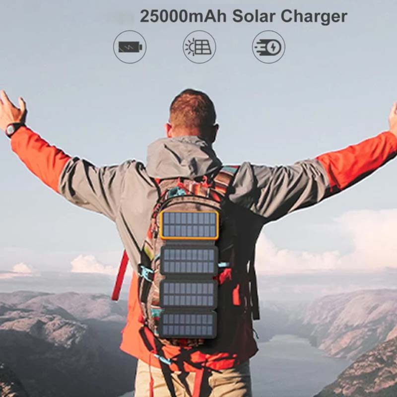 25000mAh Hochleistungs-Solar-Powerbank - Schnellladung