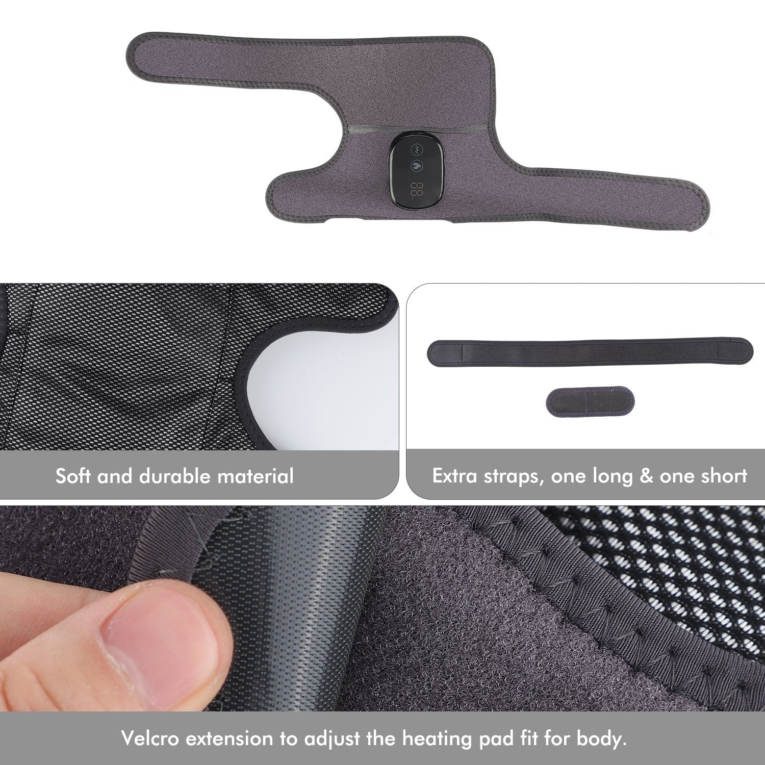 3-in-1 Heated Thermal Joint Massager Wrap for Knee, Elbow & Shoulder Pain Relief