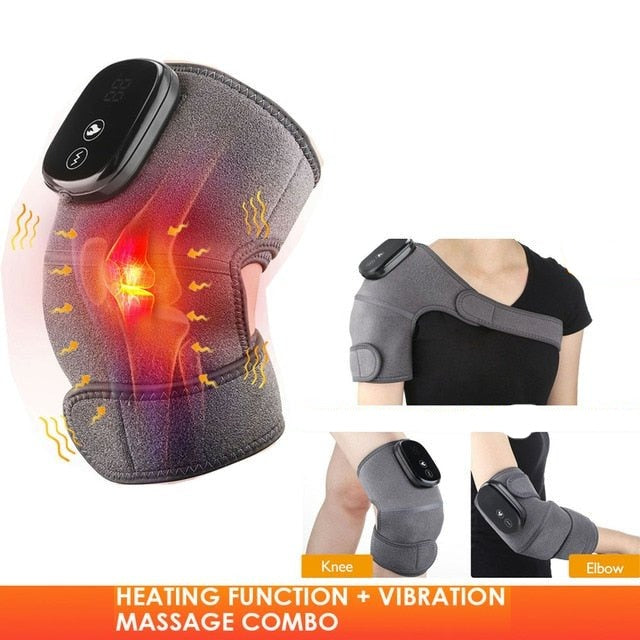 3-in-1 Heated Thermal Joint Massager Wrap for Knee, Elbow & Shoulder Pain Relief