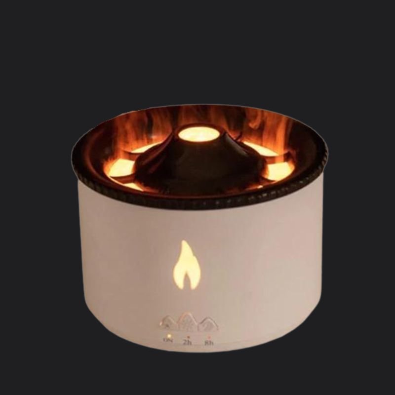 Volcano Aroma Diffuser and Humidifier - Flame Effect for Bedroom, Living Room, Office, Spa & Yoga Use